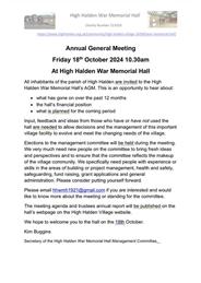 Village Hall AGM